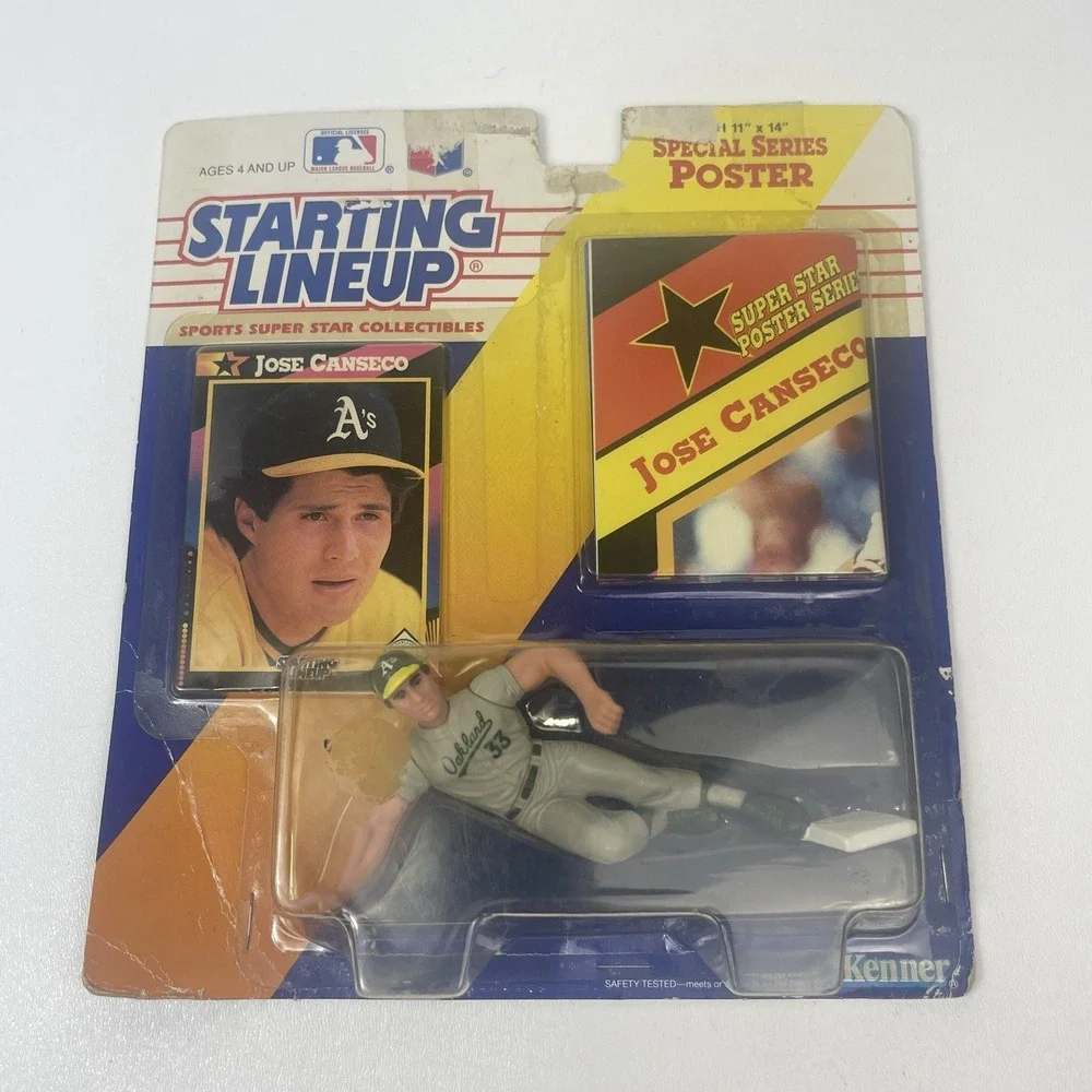 1991 Starting Lineup Jose Canseco Figurine Special Series Poster and Card